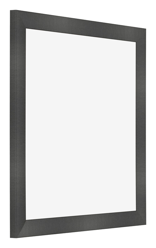 Photo Frame 25x25cm Black Silver Polished MDF Pisa Front Oblique | Yourdecoration.co.uk
