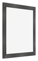 Photo Frame 25x25cm Black Silver Polished MDF Pisa Front Oblique | Yourdecoration.co.uk