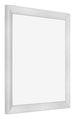 Photo Frame 25x25cm Silver Black Swept MDF Pisa Front Oblique | Yourdecoration.co.uk