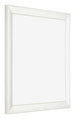 Photo Frame 25x25cm White Vintage MDF Pisa Front Oblique | Yourdecoration.co.uk