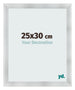 Photo Frame 25x30cm Aluminum Brushed MDF Pisa Front Size | Yourdecoration.co.uk