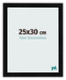 Photo Frame 25x30cm Black Silver Polished MDF Pisa Front Size | Yourdecoration.co.uk