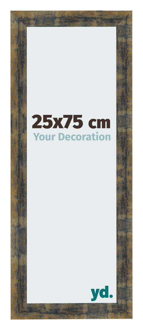Photo Frame 25x75cm Blue Gold Melange MDF Pisa Front Size | Yourdecoration.co.uk