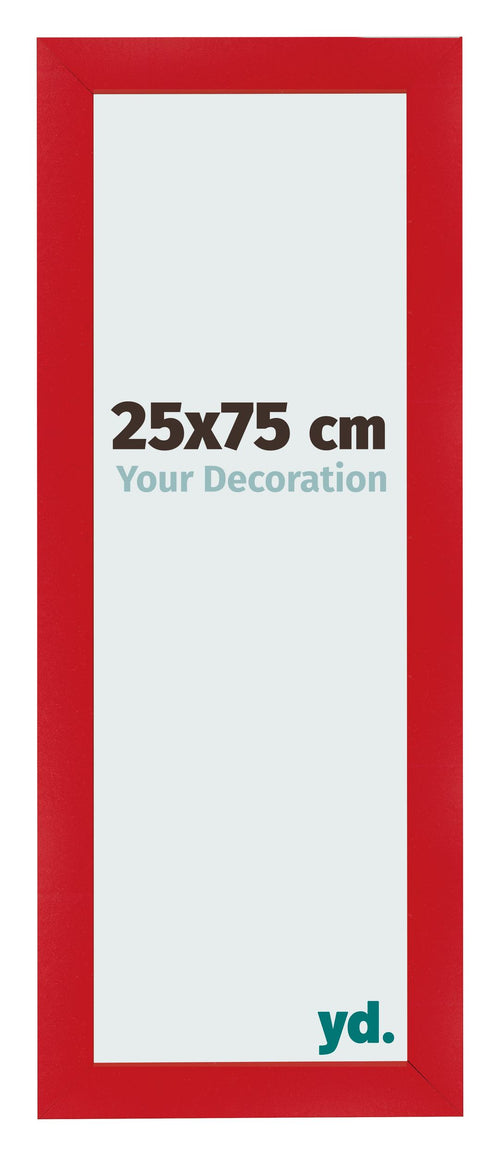 Photo Frame 25x75cm Red MDF Pisa Front Size | Yourdecoration.co.uk