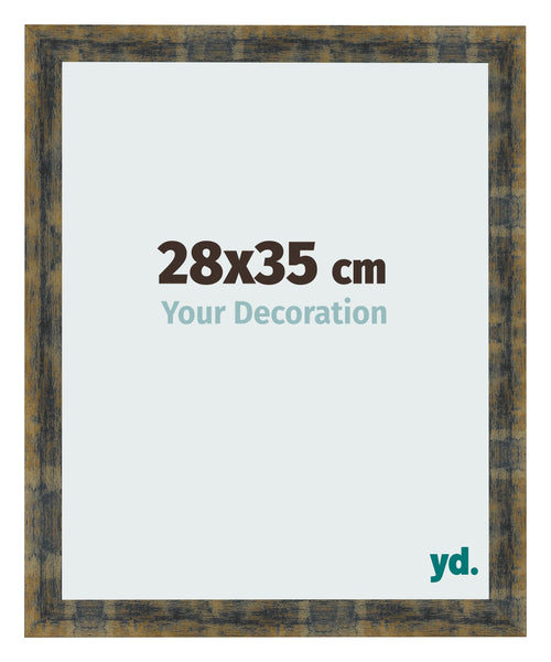 Photo Frame 28x35cm Blue Gold Melange MDF Pisa Front Size | Yourdecoration.co.uk