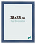 Photo Frame 28x35cm Dark Blue Swept MDF Pisa Front Size | Yourdecoration.co.uk