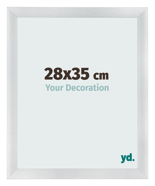 Photo Frame 28x35cm Silver Black Swept MDF Pisa Front Size | Yourdecoration.co.uk