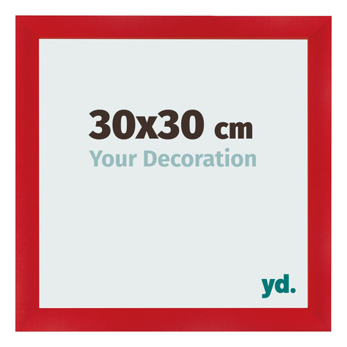 Photo Frame 30x30cm Red MDF Pisa Front Size | Yourdecoration.co.uk