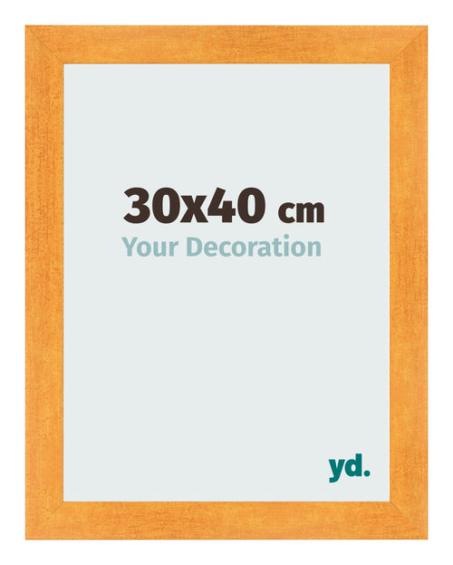 Photo Frame 30x40cm Orange MDF Pisa Front Size | Yourdecoration.co.uk