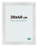 Photo Frame 30x40cm Silver Black Swept MDF Pisa Front Size | Yourdecoration.co.uk