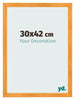 Photo Frame 30x42cm Orange MDF Pisa Front Size | Yourdecoration.co.uk