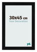Photo Frame 30x45cm Black Silver Polished MDF Pisa Front Size | Yourdecoration.co.uk