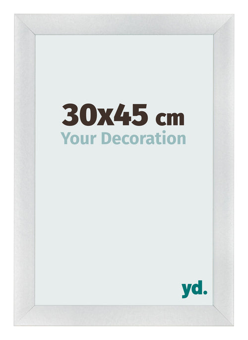 Photo Frame 30x45cm Silver Black Swept MDF Pisa Front Size | Yourdecoration.co.uk