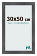 Photo Frame 30x50cm Black Silver Polished MDF Pisa Front Size | Yourdecoration.co.uk