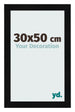 Photo Frame 30x50cm Black Silver Polished MDF Pisa Front Size | Yourdecoration.co.uk