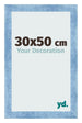 Photo Frame 30x50cm Clear Blue Swept MDF Pisa Front Size | Yourdecoration.co.uk