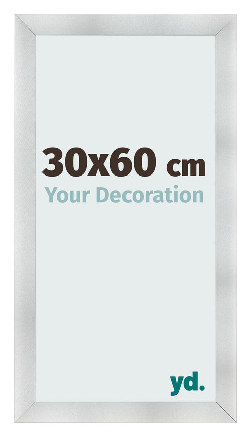 Photo Frame 30x60cm Aluminum Brushed MDF Pisa Front Size | Yourdecoration.co.uk