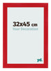 Photo Frame 32x45cm Red MDF Pisa Front Size | Yourdecoration.co.uk