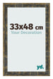 Photo Frame 33x48cm Blue Gold Melange MDF Pisa Front Size | Yourdecoration.co.uk