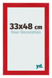 Photo Frame 33x48cm Red MDF Pisa Front Size | Yourdecoration.co.uk