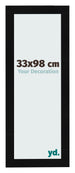 Photo Frame 33x98cm Black Silver Polished MDF Pisa Front Size | Yourdecoration.co.uk