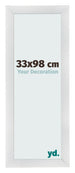 Photo Frame 33x98cm Silver Black Swept MDF Pisa Front Size | Yourdecoration.co.uk