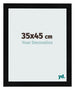 Photo Frame 35x45cm Black Silver Polished MDF Pisa Front Size | Yourdecoration.co.uk