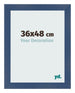 Photo Frame 36x48cm Dark Blue Swept MDF Pisa Front Size | Yourdecoration.co.uk