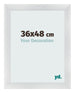 Photo Frame 36x48cm Silver Black Swept MDF Pisa Front Size | Yourdecoration.co.uk