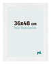 Photo Frame 36x48cm White Vintage MDF Pisa Front Size | Yourdecoration.co.uk