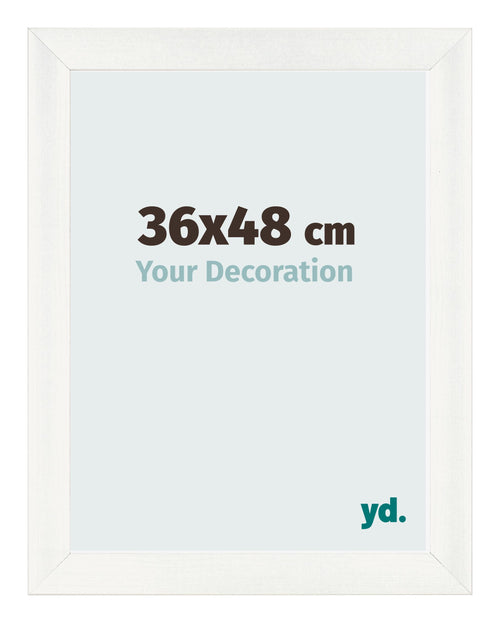 Photo Frame 36x48cm White Vintage MDF Pisa Front Size | Yourdecoration.co.uk