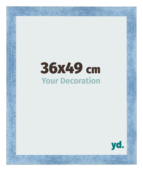 Photo Frame 36x49cm Clear Blue Swept MDF Pisa Front Size | Yourdecoration.co.uk