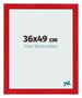 Photo Frame 36x49cm Red MDF Pisa Front Size | Yourdecoration.co.uk