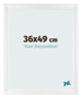 Photo Frame 36x49cm White Vintage MDF Pisa Front Size | Yourdecoration.co.uk