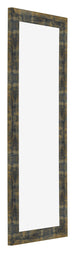 Photo Frame 37 5x98cm Blue Gold Melange MDF Pisa Front Oblique | Yourdecoration.co.uk