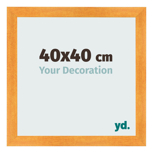 Photo Frame 40x40cm Orange MDF Pisa Front Size | Yourdecoration.co.uk