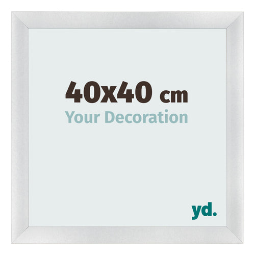 Photo Frame 40x40cm Silver Black Swept MDF Pisa Front Size | Yourdecoration.co.uk