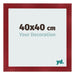 Photo Frame 40x40cm Wine Red Swept MDF Pisa Front Size | Yourdecoration.co.uk