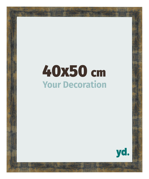Photo Frame 40x50cm Blue Gold Melange MDF Pisa Front Size | Yourdecoration.co.uk