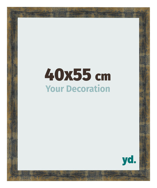 Photo Frame 40x55cm Blue Gold Melange MDF Pisa Front Size | Yourdecoration.co.uk