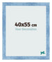 Photo Frame 40x55cm Clear Blue Swept MDF Pisa Front Size | Yourdecoration.co.uk