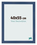 Photo Frame 40x55cm Dark Blue Swept MDF Pisa Front Size | Yourdecoration.co.uk