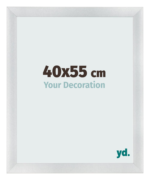 Photo Frame 40x55cm Silver Black Swept MDF Pisa Front Size | Yourdecoration.co.uk