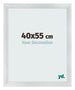 Photo Frame 40x55cm Silver Black Swept MDF Pisa Front Size | Yourdecoration.co.uk