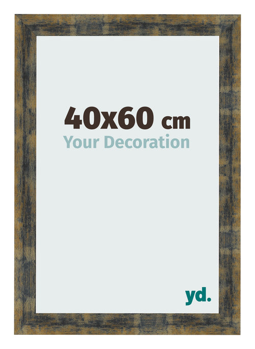Photo Frame 40x60cm Blue Gold Melange MDF Pisa Front Size | Yourdecoration.co.uk