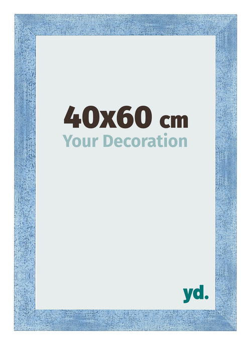 Photo Frame 40x60cm Clear Blue Swept MDF Pisa Front Size | Yourdecoration.co.uk