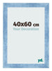 Photo Frame 40x60cm Clear Blue Swept MDF Pisa Front Size | Yourdecoration.co.uk