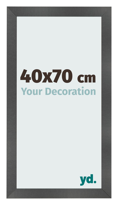 Photo Frame 40x70cm Black Silver Polished MDF Pisa Front Size | Yourdecoration.co.uk