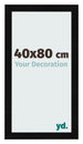 Photo Frame 40x80cm Black Silver Polished MDF Pisa Front Size | Yourdecoration.co.uk
