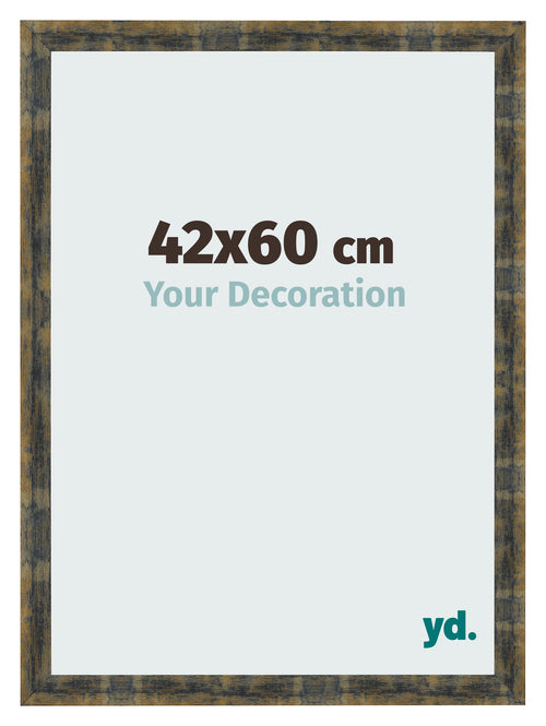 Photo Frame 42x60cm Blue Gold Melange MDF Pisa Front Size | Yourdecoration.co.uk